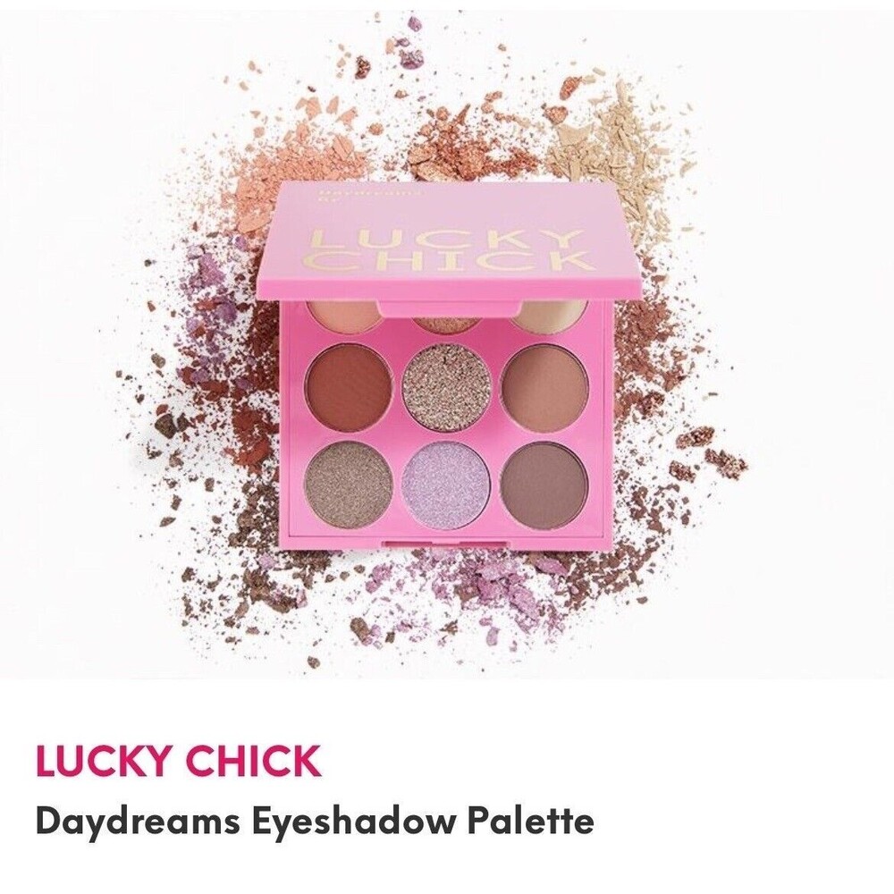 Daydreams Lucky Chick 9 Color Pan Eyeshadow Palette NEW Full Size Matte Glitter